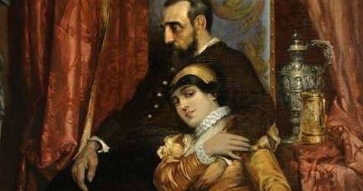 Zygmunt II August i Barbara Giżanka /Tadeusz Popiel /domena publiczna