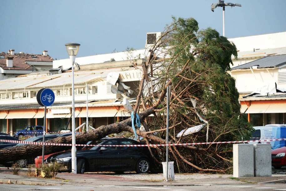 Żywioł zabił we Włoszech co najmniej jedną osobę /BOLZONI /PAP